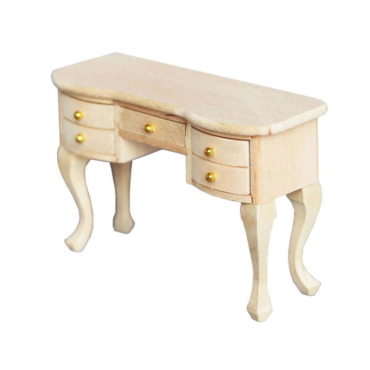 Unpainted Wooden 1:12 Dollhouse Miniature Desk Y914