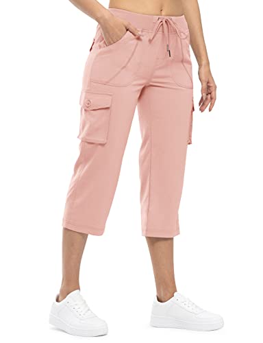 Lightweight Cotton Cargo Capris 6 Pockets Quick Dry L785583