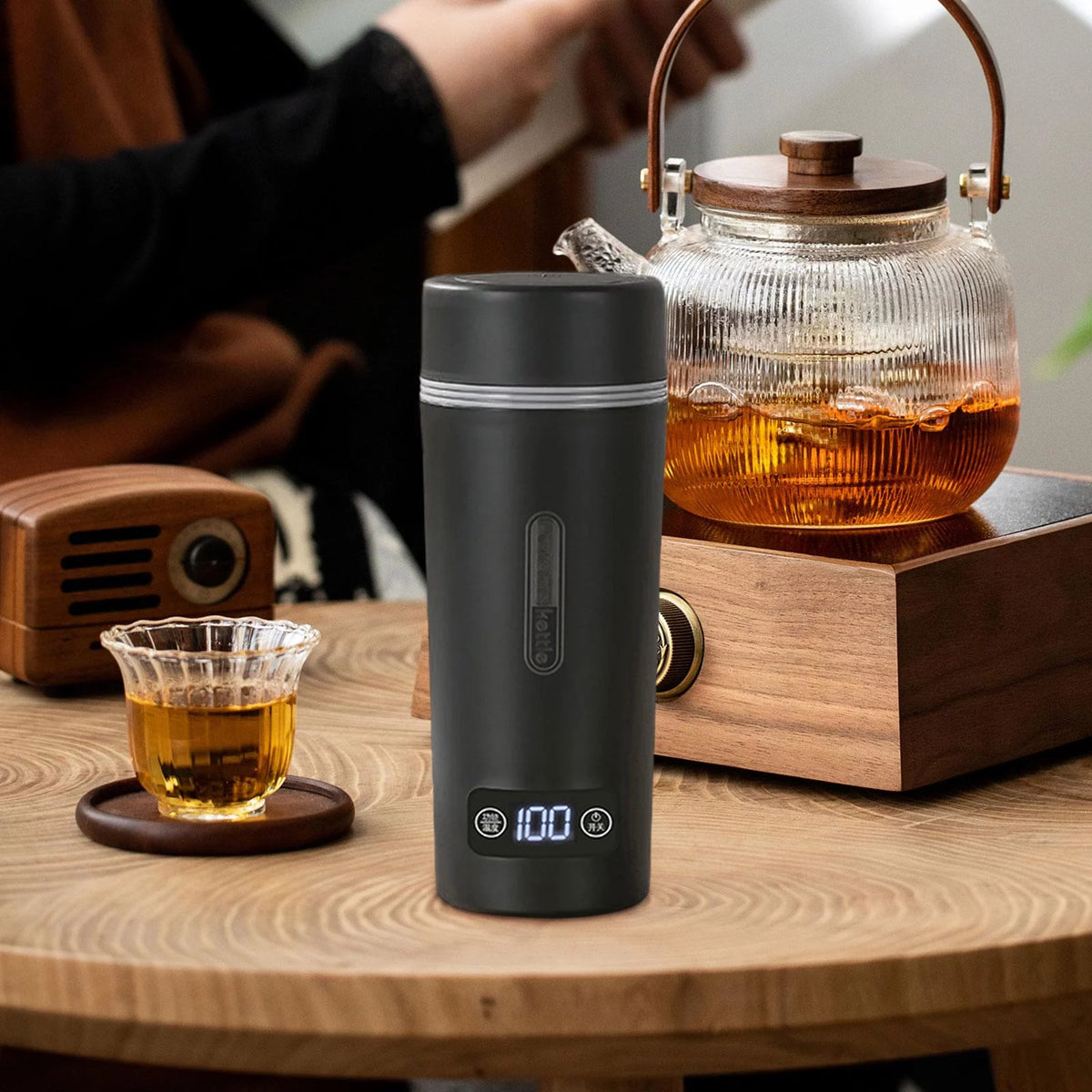 Portable Electric Kettle 4 Temperature Adjustable Black G2355