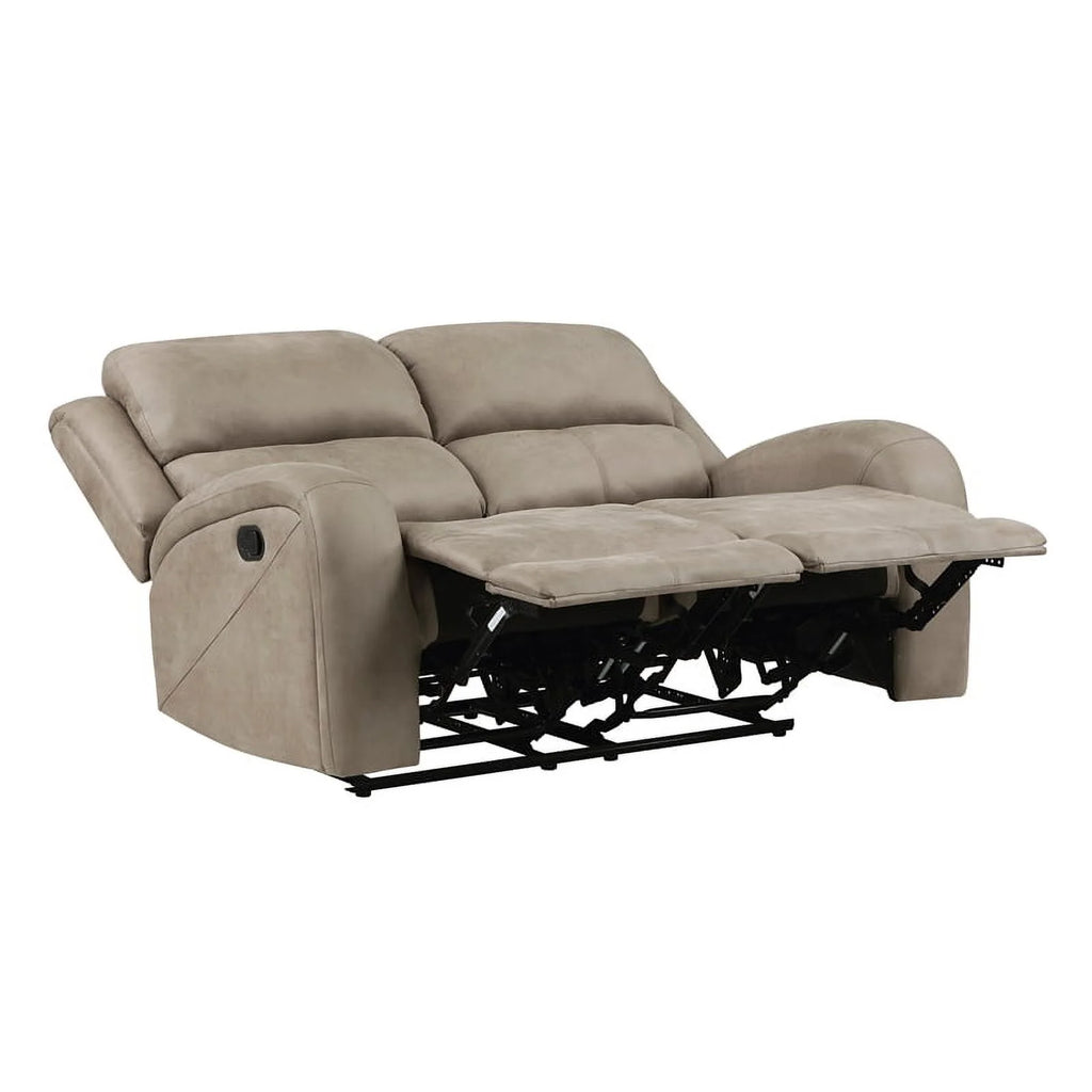 Brown 2-Piece Microfiber Reclining Sofa Set H57686