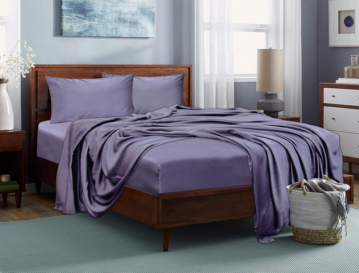 100% Tencel Lyocell Bed Sheets Set 5PC Split King Taupe T37650