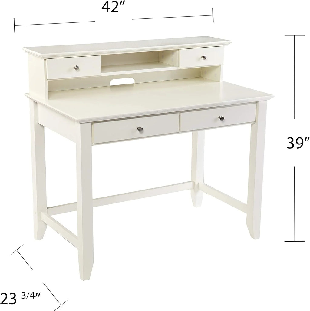 White Secretary Desk L9387