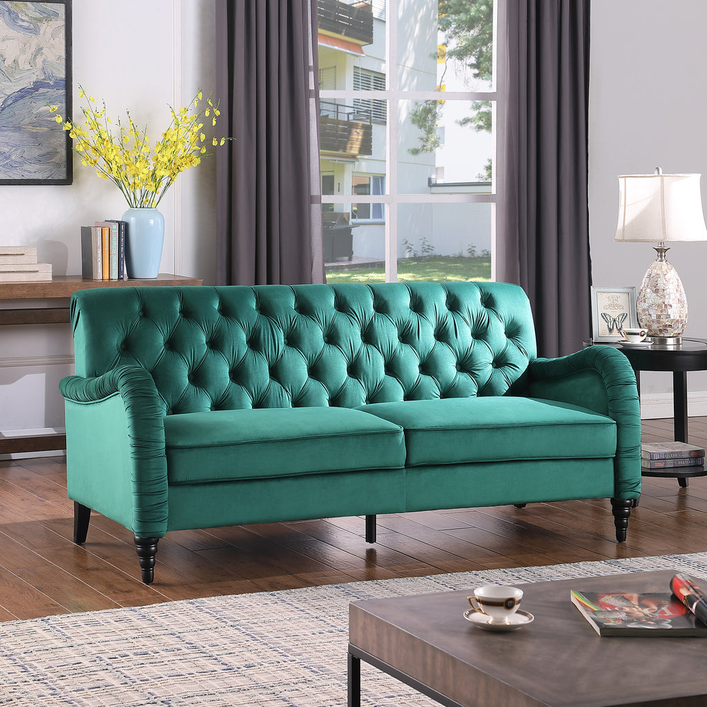Dark Green Chesterfield Sofa Set S446811