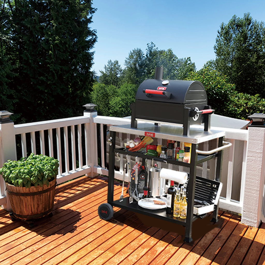 Portable Charcoal Grill with Cast Iron Grates G28695