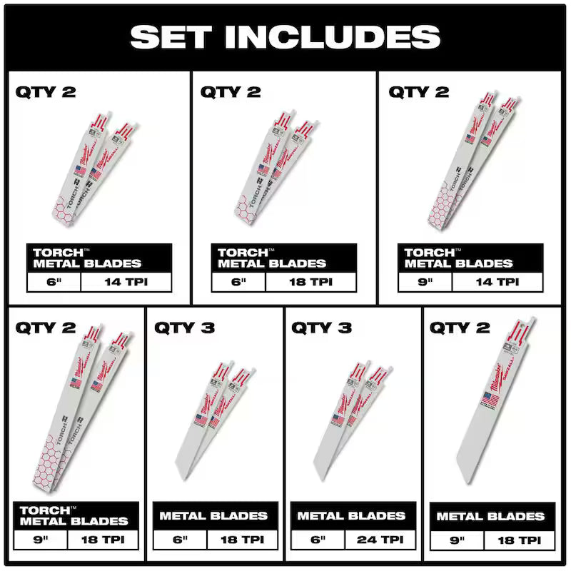 12V Lithium-Ion Brushless Cordless 26-Piece Wood/Metal Cutting Blade Set D94878