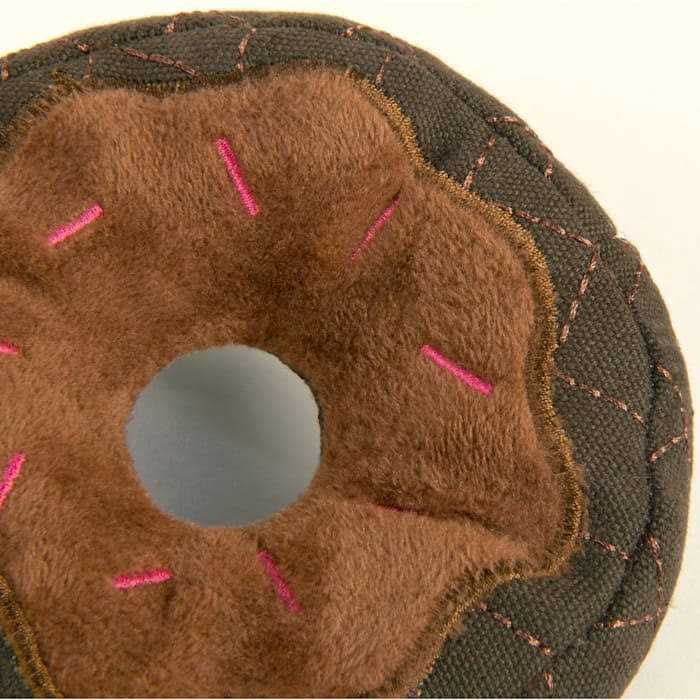 Donut Squeaky Plush Dog Toy J467342