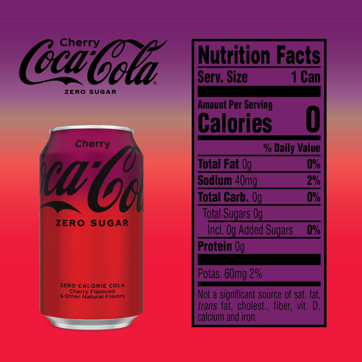 12 Fl Oz Cherry Zero Soda (pack of 12) L9095