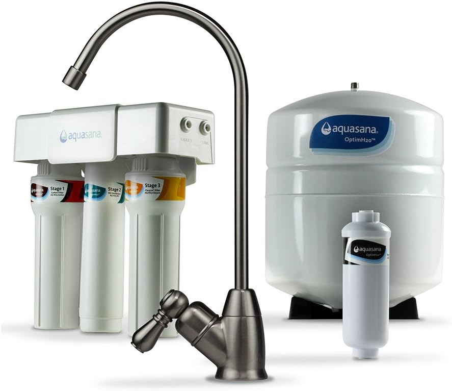 Brushed Nickel Reverse Osmosis Under Sink Water Filter System C739