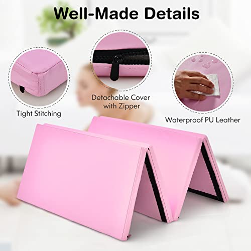 4' x 8' x 2" Folding Exercise Mat with Carry Handles Y289075