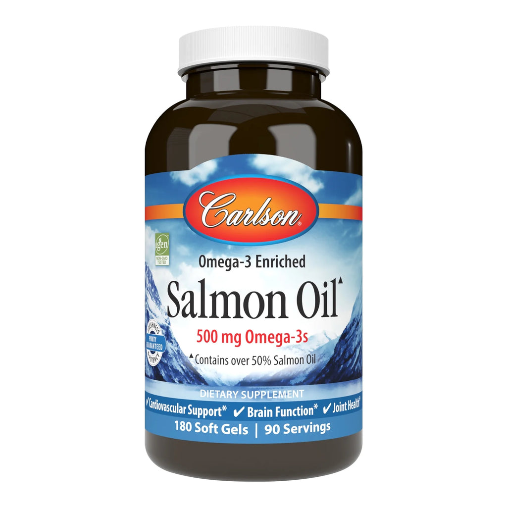 Norwegian Salmon Oil 500 mg Omega-3s 180 Softgels Q74626