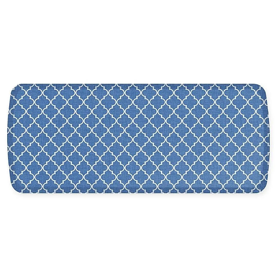 Anti-Fatigue Kitchen Floor Mat 20x48 Lattice Sailor Blue B5176