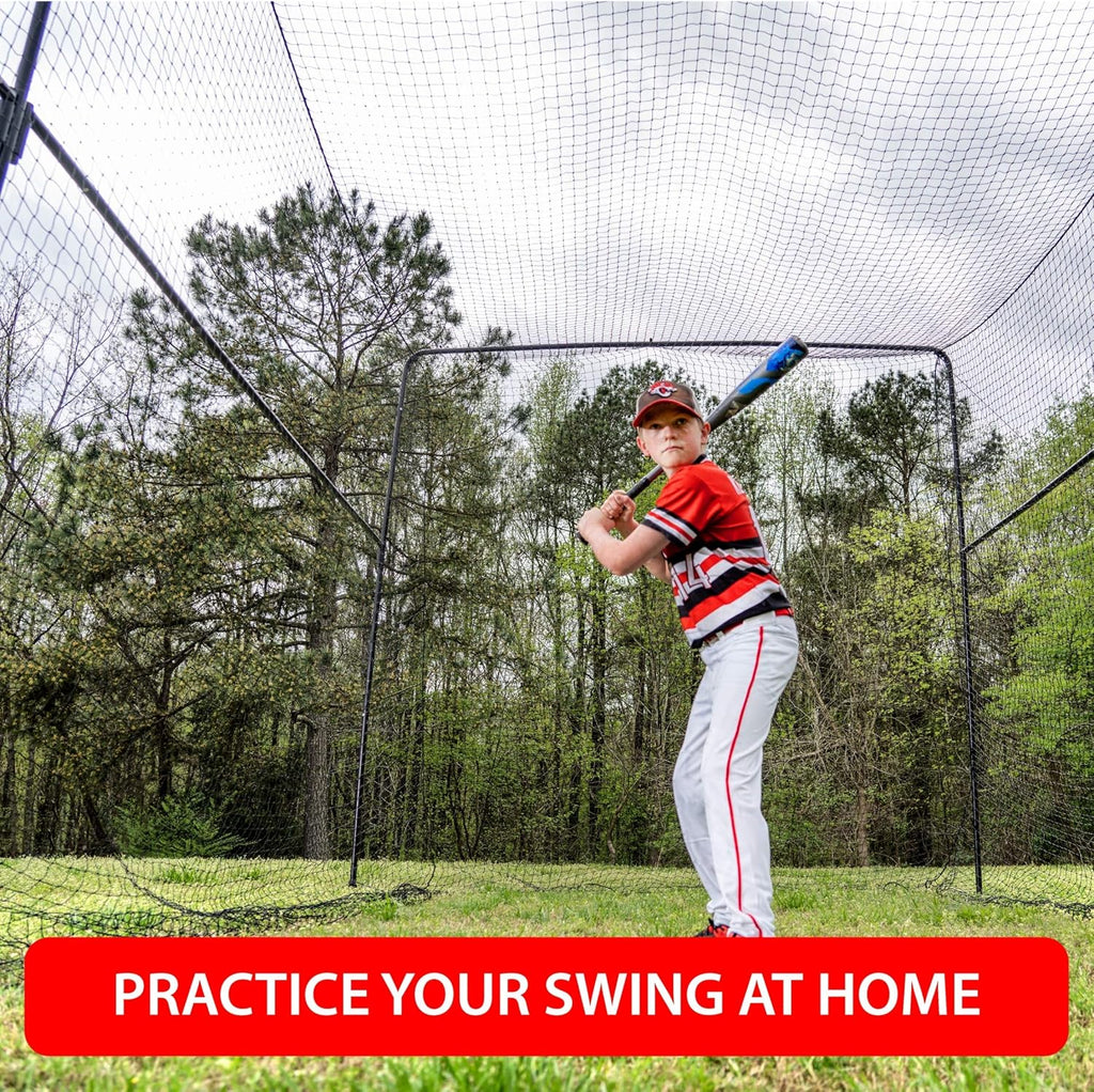40 Foot Collapsable Batting Cage with Frame and Netting C942376