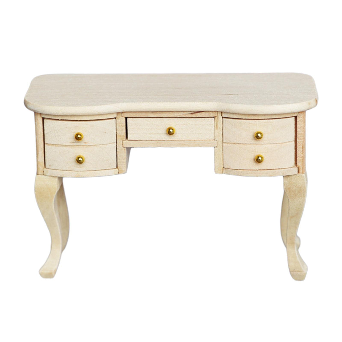 Unpainted Wooden 1:12 Dollhouse Miniature Desk Y914