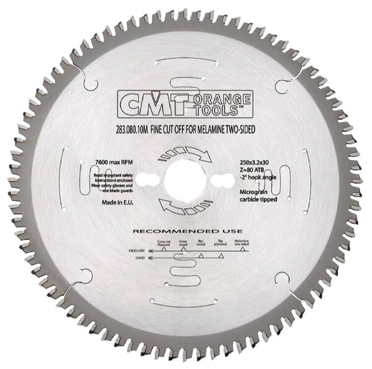 Industrial Melamine & Fine Cut-Off Saw Blade, 220mm x 64 Teeth with 30mm Bore M18085
