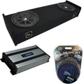 Kicker C12 Compatible with Ford F-150 Super EXT Cab Truck 1997-1999 Bundled with HA-A800.1 Amplifier and Dual 12 Custom Sub Box Enclosure T455865