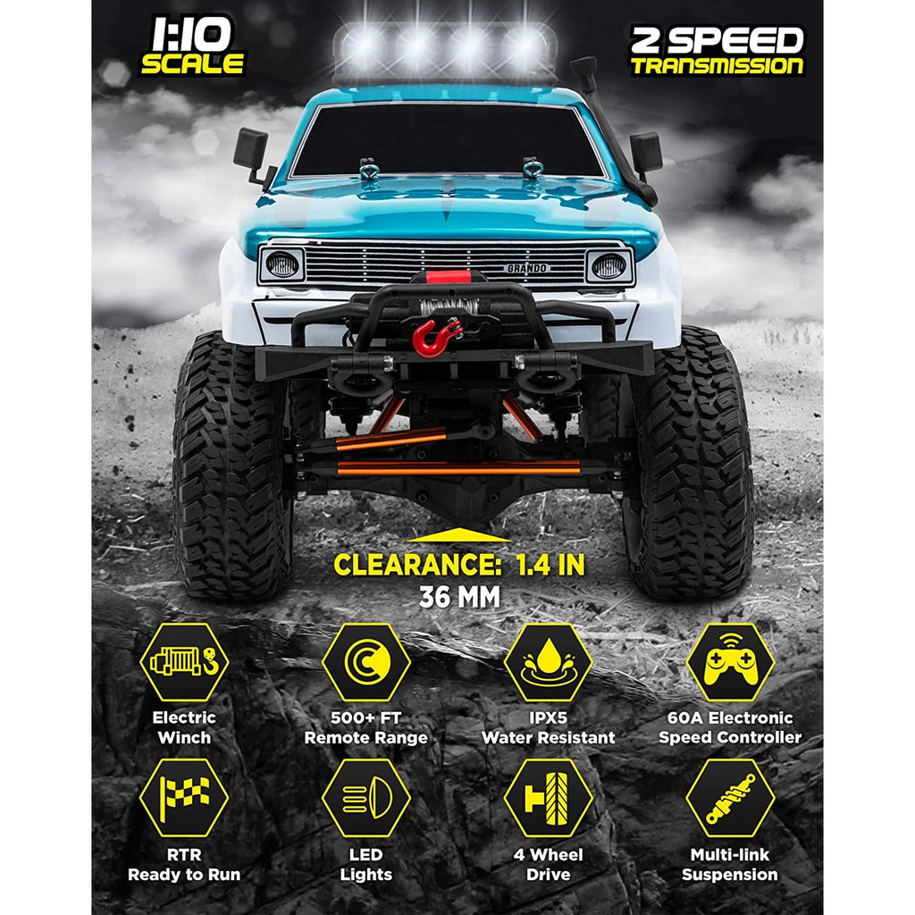 Blue-Green 1:10 Scale RTR RC Rock Crawler E9690