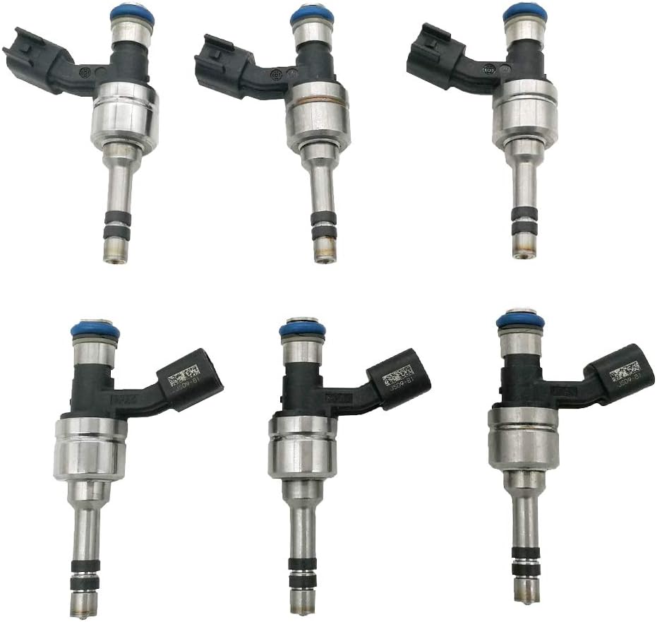 6pcs Fuel Injectors for 2010-2011 GMC Terrain Chevrolet Equinox Cadillac SRX CTS 2010 Buick Allure Lacrosse 2011 Saab 9-4X 3.0L A56733