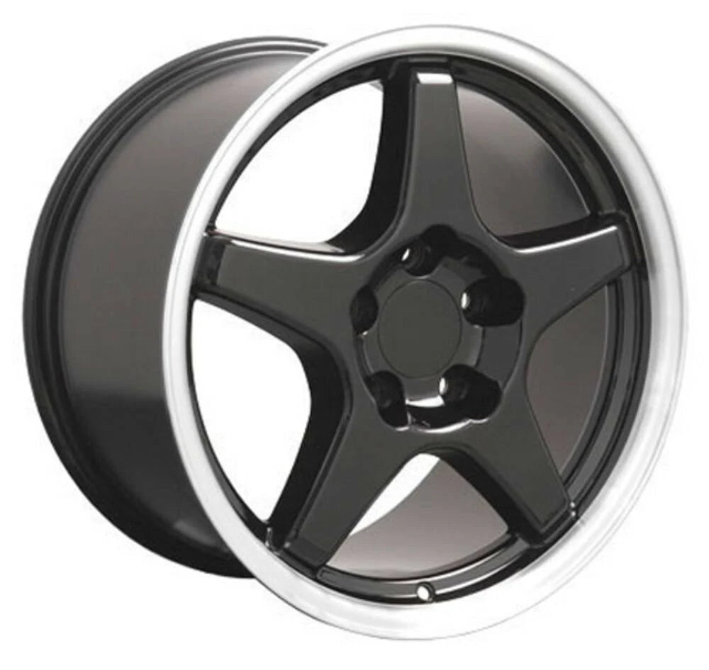 17x11 Black Rim with Machined Lip E37908