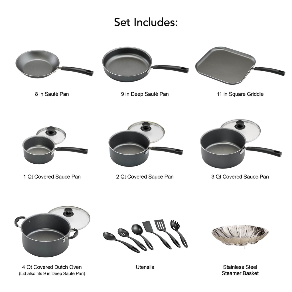 18 Piece Non-stick Cookware Set L767455