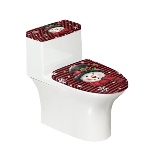 Snowman Toilet Lid Tank Cover Set C5171