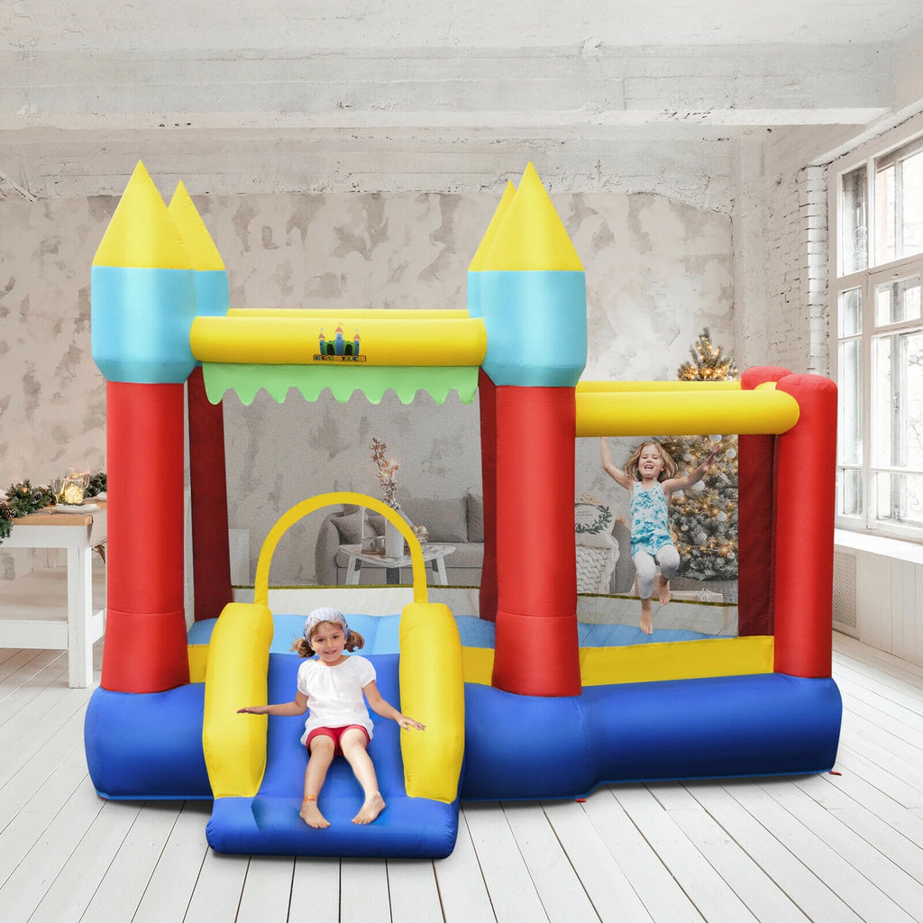 Inflatable Bounce House Slide with Tunnels Ball Pit & 480W Blower L1388