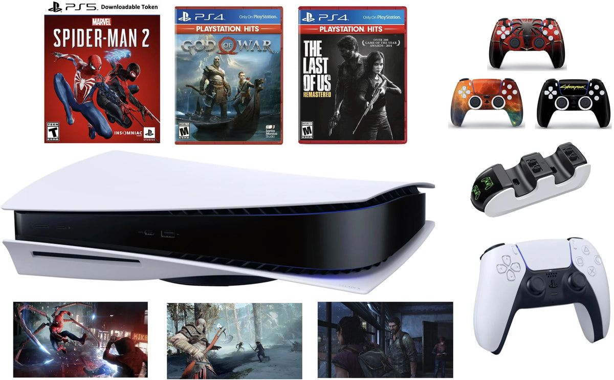 PS5 Disc Console with Wireless Controller and Charging Dock W48056
