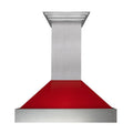 48 in. Stainless Steel Range Hood with Red Gloss Shell O3408