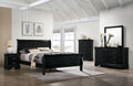 Black Solid Wood 5pcs Bedroom Set U822299