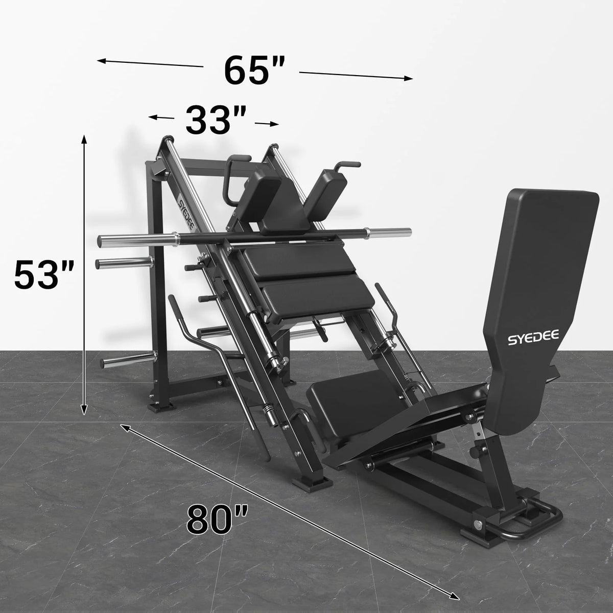 Leg Press Hack Squat Machine with Weight Storage V921