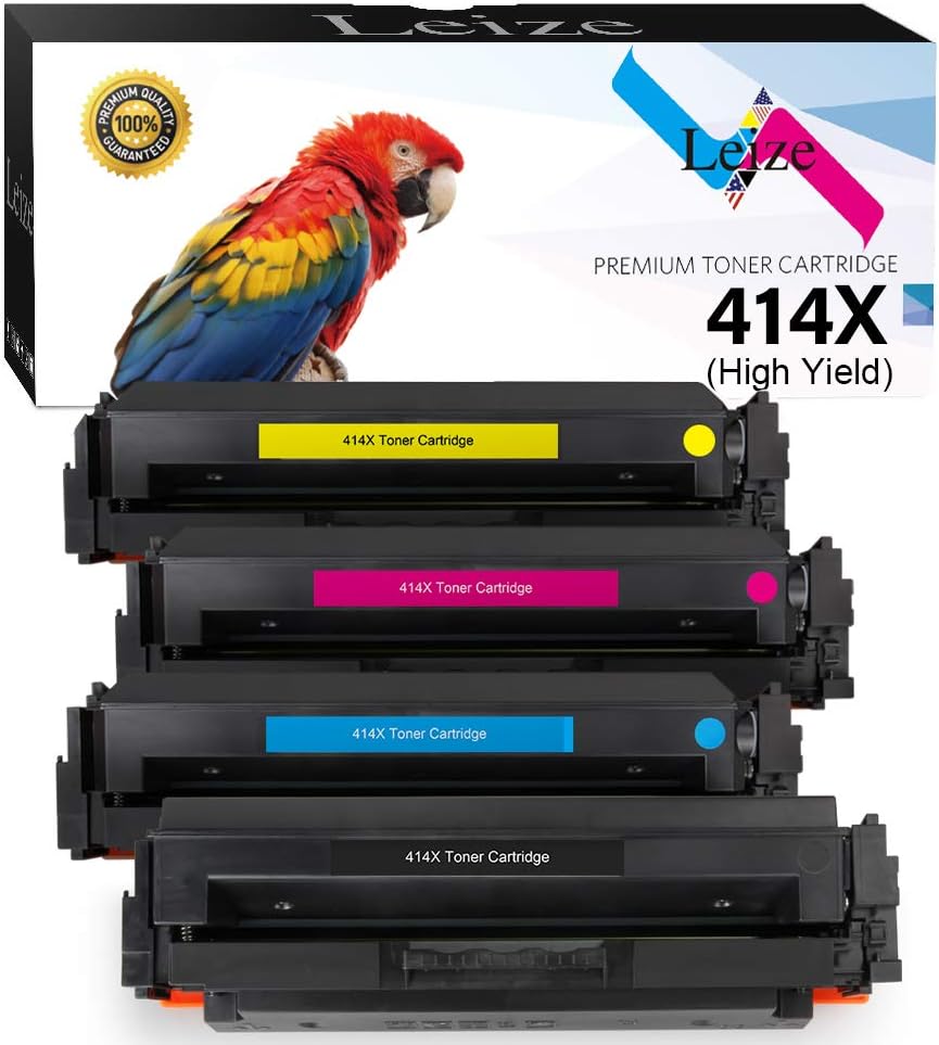 4-Pack High Yield Toner Cartridges for HP 414X 414A W2020X W2021X W2022X W2023X F64334