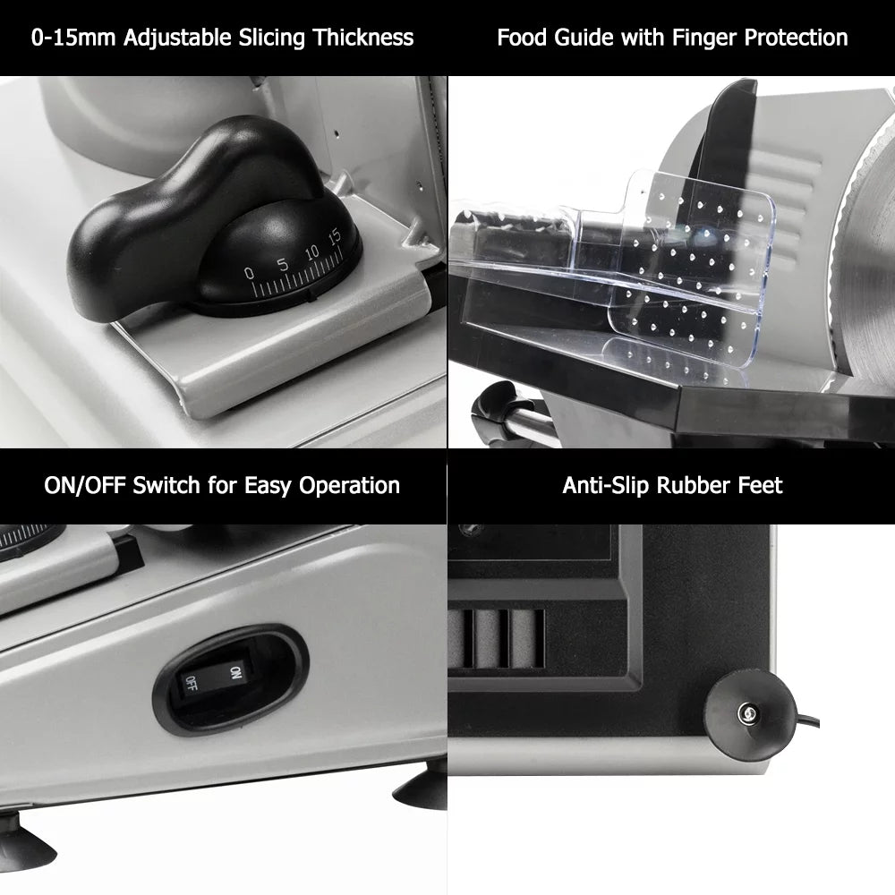 7.5" Semi-automatic Belt Cutter Deli Food Slicer F8343