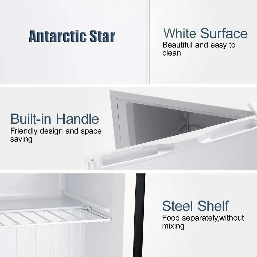 Compact Upright Freezer Stainless Steel Door Black G401262