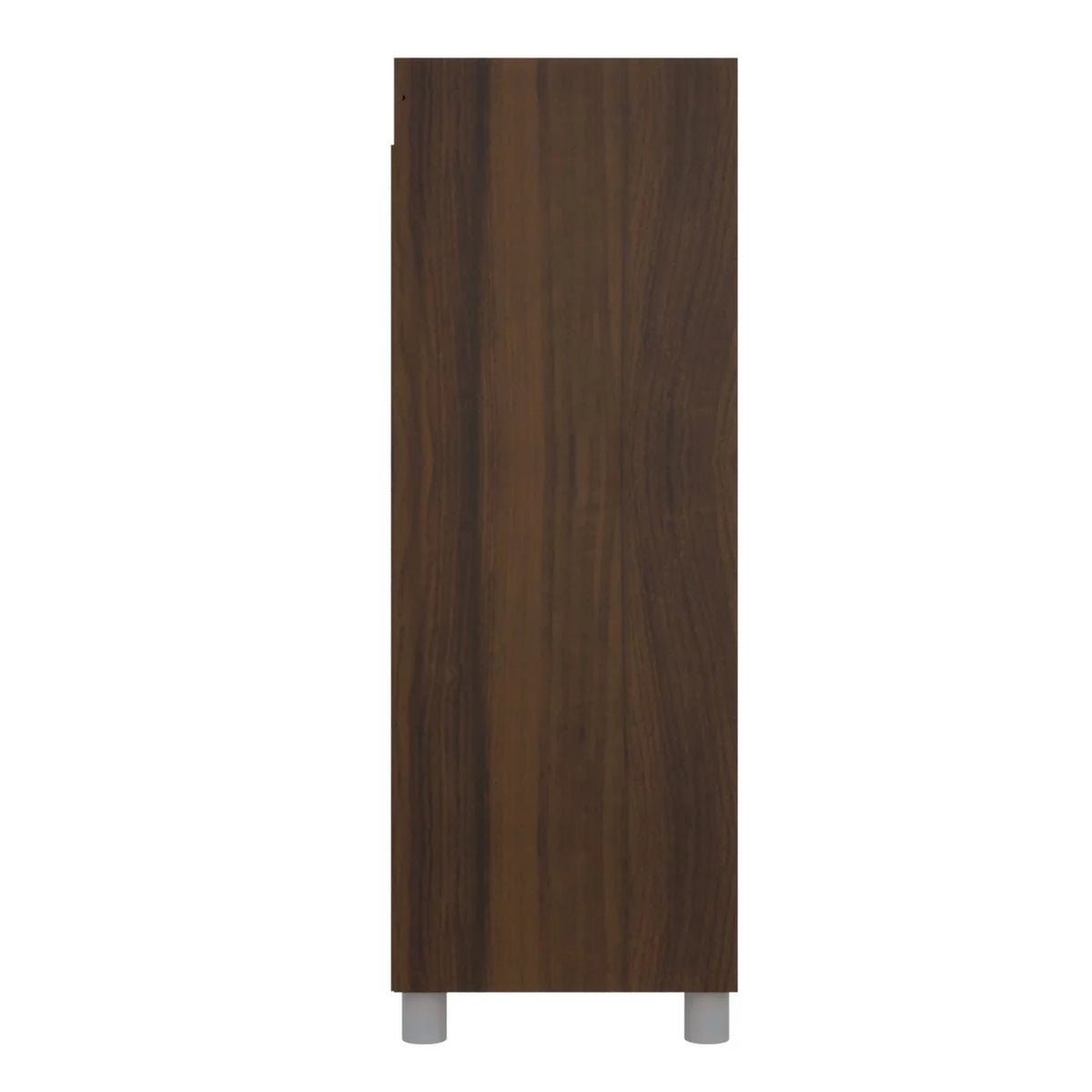 34 Inch 3 Tier Wooden Curio Cabinet Dark Brown J201