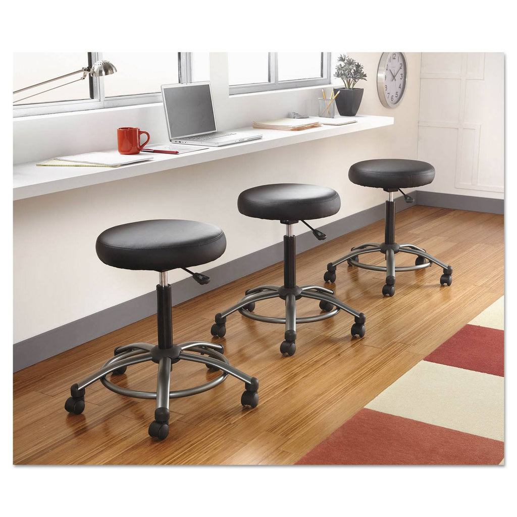 Black Height-Adjustable Utility Stool V368