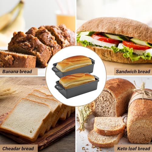 9x5 Inch Cast Iron Loaf Pan with Lid 2 Piece Set S648