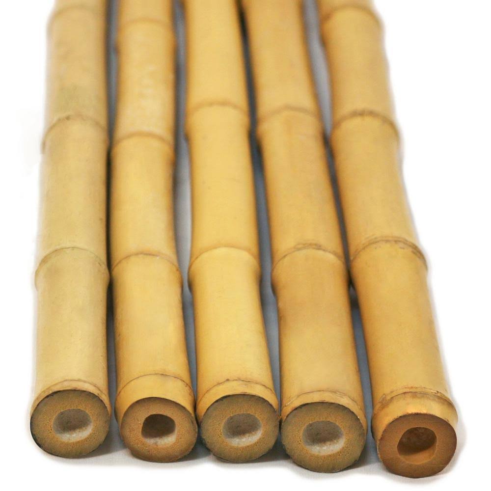 Natural Bamboo Poles 2in x 8ft (10 Pieces) C868292