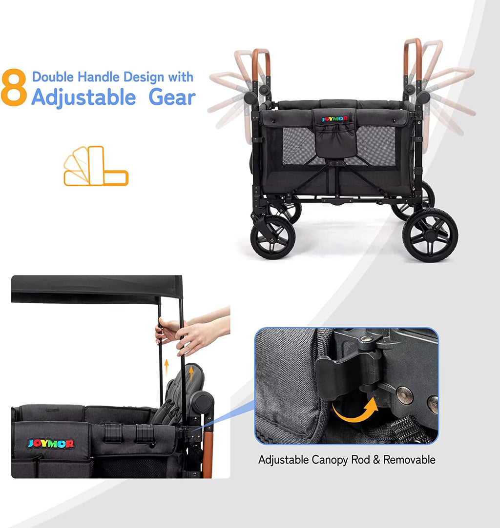 4 Seater Stroller Wagon with UV-Protection Canopy O623350