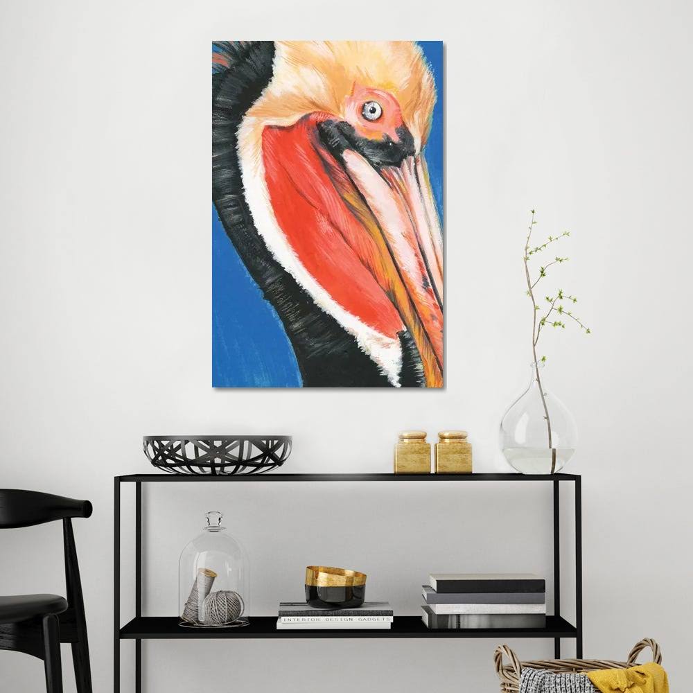 Pelican II Print on Canvas Art U363
