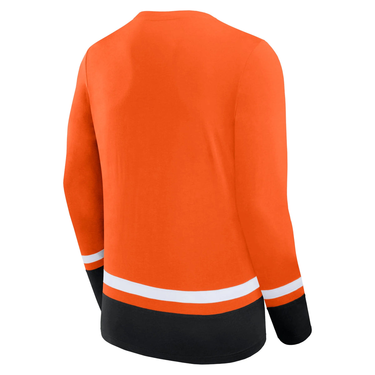 Orange Philadelphia Flyers Back Pass Lace-Up Long Sleeve T-Shirt E19151