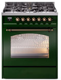 30 Dual Fuel Natural Gas Range in Emerald Green P362