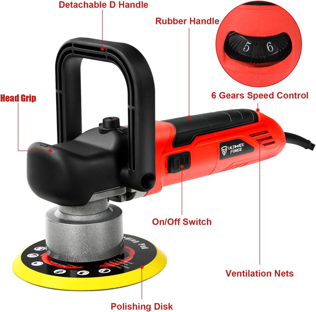 6 Inches Dual Action Random Orbital Polisher Pack of 2 G44820