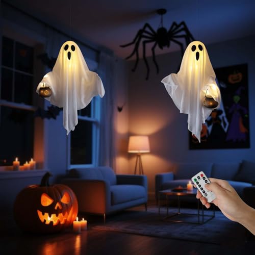 2 Pack Halloween Light Up Ghost Decorations S422