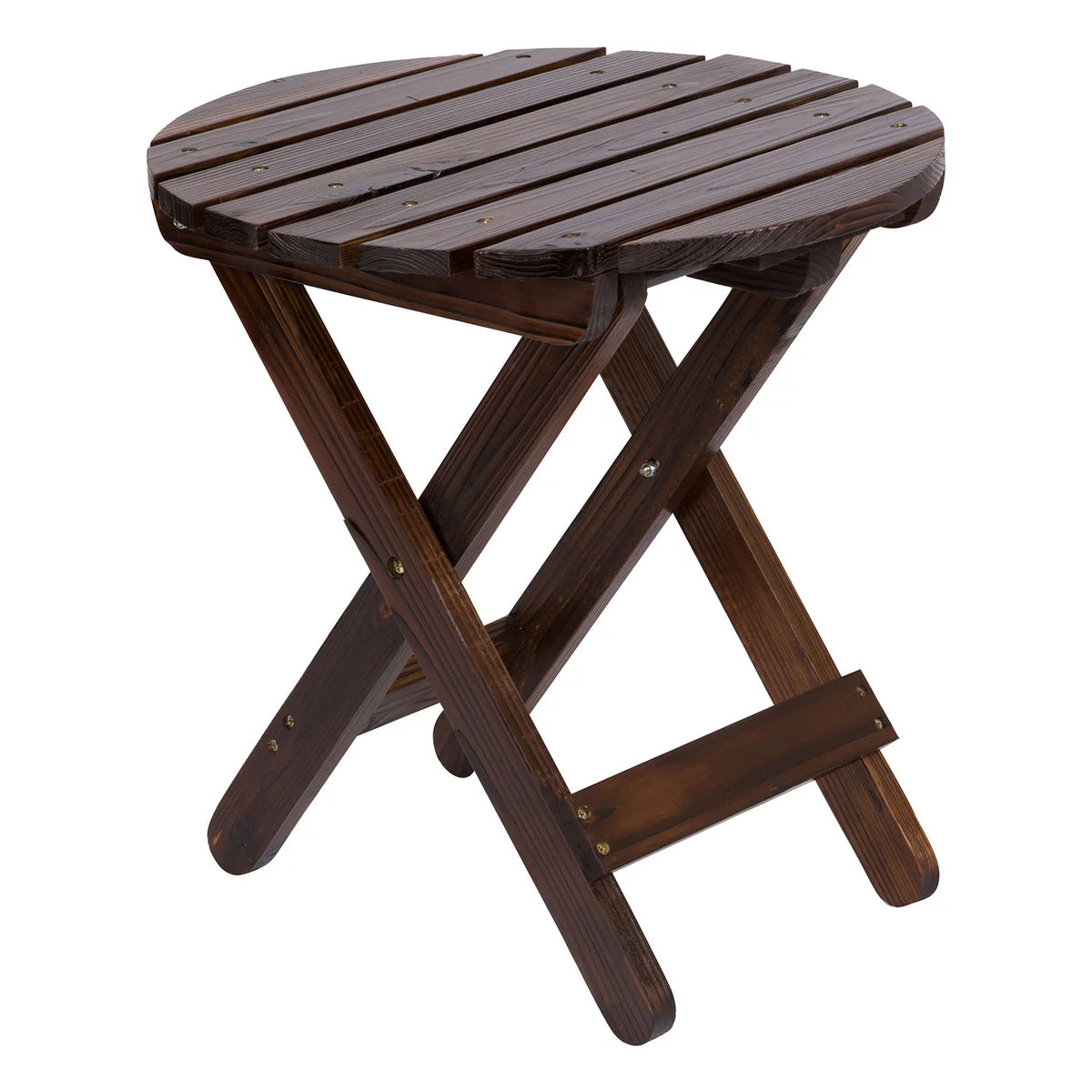 Cedar Wood Round Folding Side Table N345
