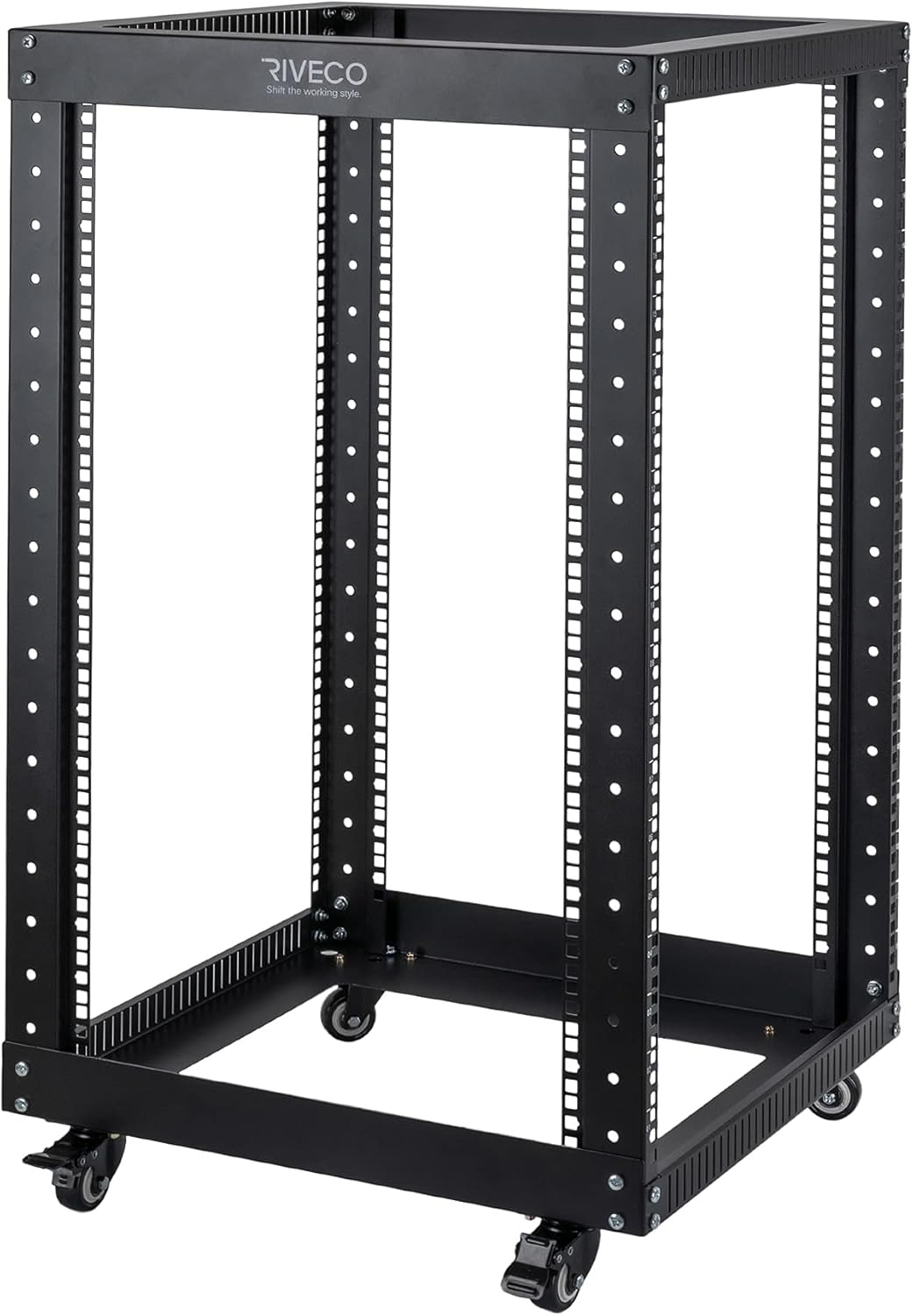 18U Open Frame Server Rack with Brake Casters D455188