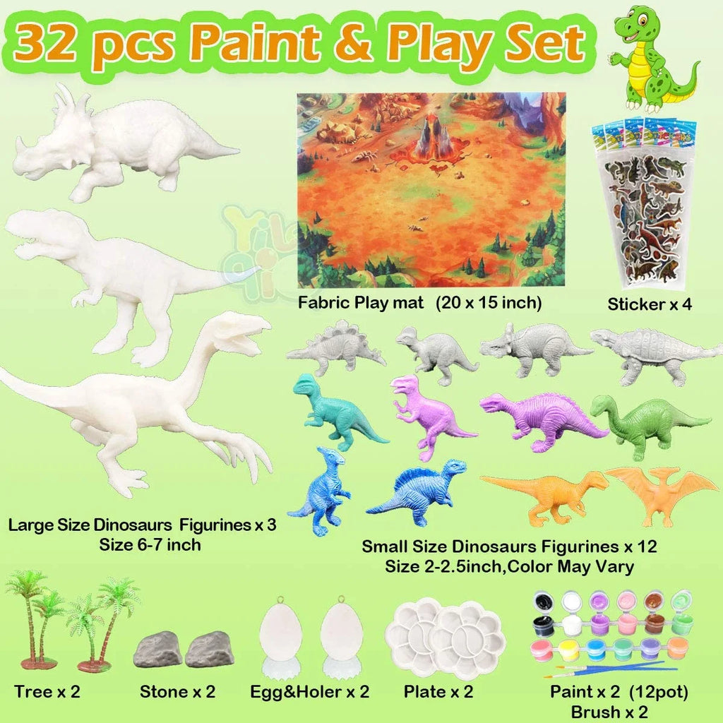 Kids Dinosaur Painting Kit with Play Mat S204780