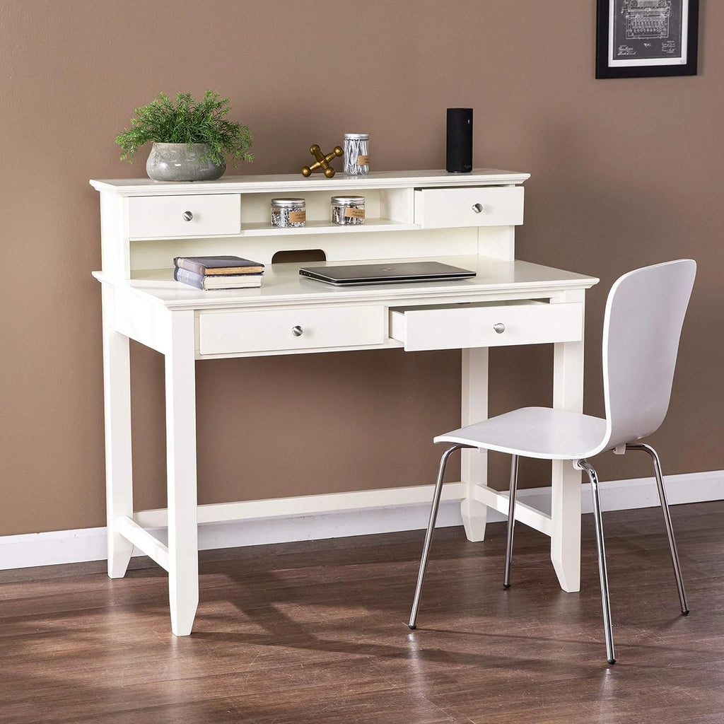 White Secretary Desk L9387