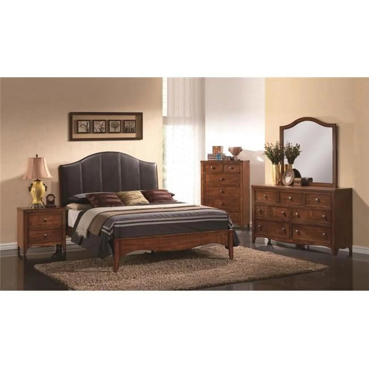 Cherry 7 Drawer Dresser E9007