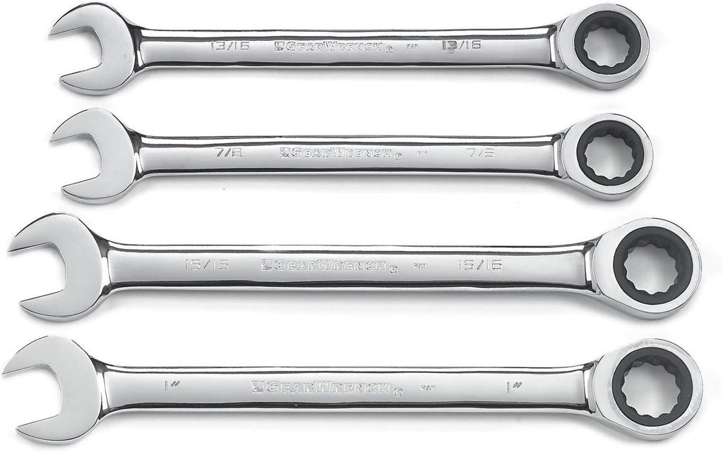 Ratcheting Combination SAE Wrench Set, 4 Pc. 12 Point O855781