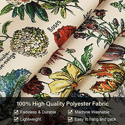 Vintage Tapestry 52 x 13 Inch Long Vertical Wall Hanging Botanical Tapestry with Tassel Y3158