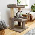 32-in Real Carpet Wooden Cat Tree A23181